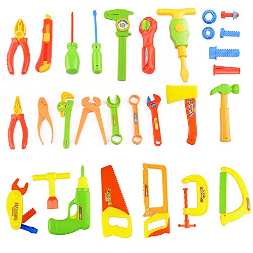 Voccoal – 34 piezas Kit de Herramientas de Reparación de Plástico Juegos de imitación Juguetes Educativo para Niños Bebé Niñas Infantil