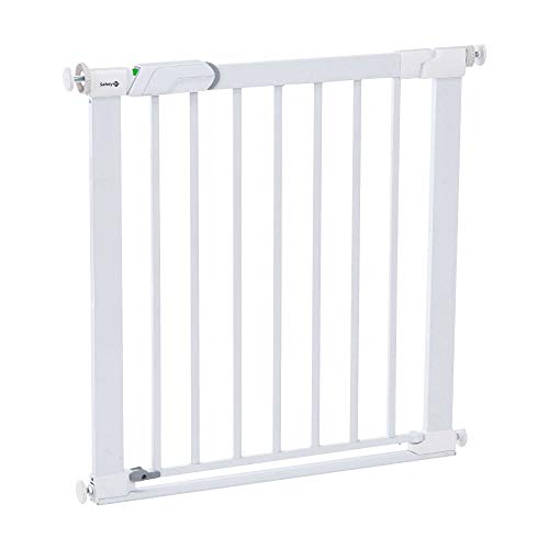 Safety 1st Easy Close – Barrera de puerta de seguridad, a presión, metálica, color blanco