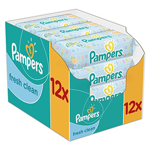 Pampers – Fresh Clean – Toallitas húmedas – 12 x 64 toallitas