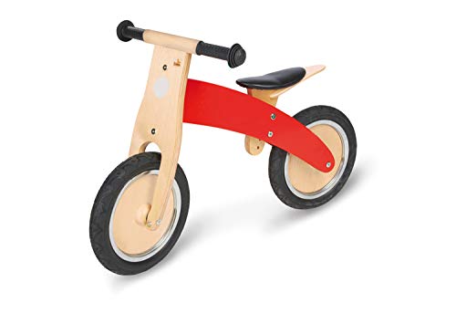 Pinolino 239449 – Bicicleta de madera para niños, color rojo [Importado de Alemania]