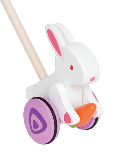 Hape E0340 – Juguete para arrastrar con mango, diseño de conejo