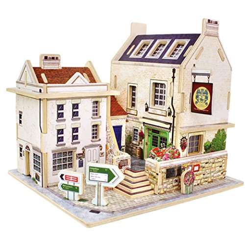 Happy Cherry 3D Puzzle Madera DIY Modelo Creativo Juguete Educativo Juego para Niño Niña – Casa en Reino Unido – Bar Happy Cherry 3D Puzzle Madera DIY Modelo Creativo Juguete Educativo Juego para Niño Niña – Casa en Reino Unido – Bar