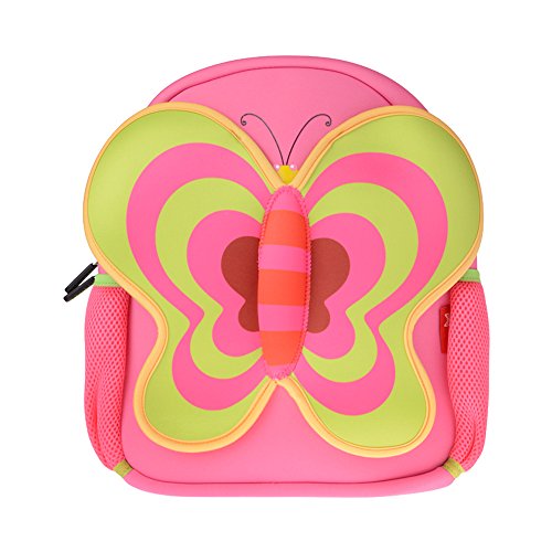 Mochila infantil, icci [Lindo] Mochila de niños niñas [viaje] [Escuela Primaria] [bolsas escolares], Lindo Mariposa Mochila – Rosa