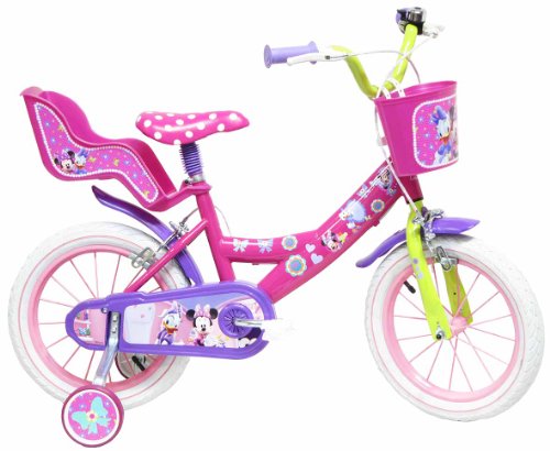 Disney – Bicicleta con ruedines y asiento para muñecas
