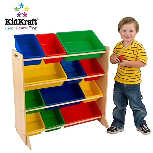 Kidkraft 16774 – Unidad con recipientes de  almacenaje de colores primarios